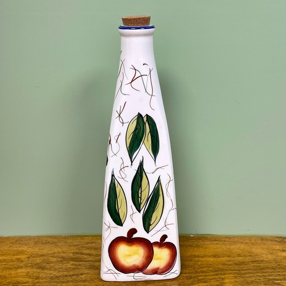 Decorative Ceramic Vase with Leaf and fruit Design - Picture 1 of 7